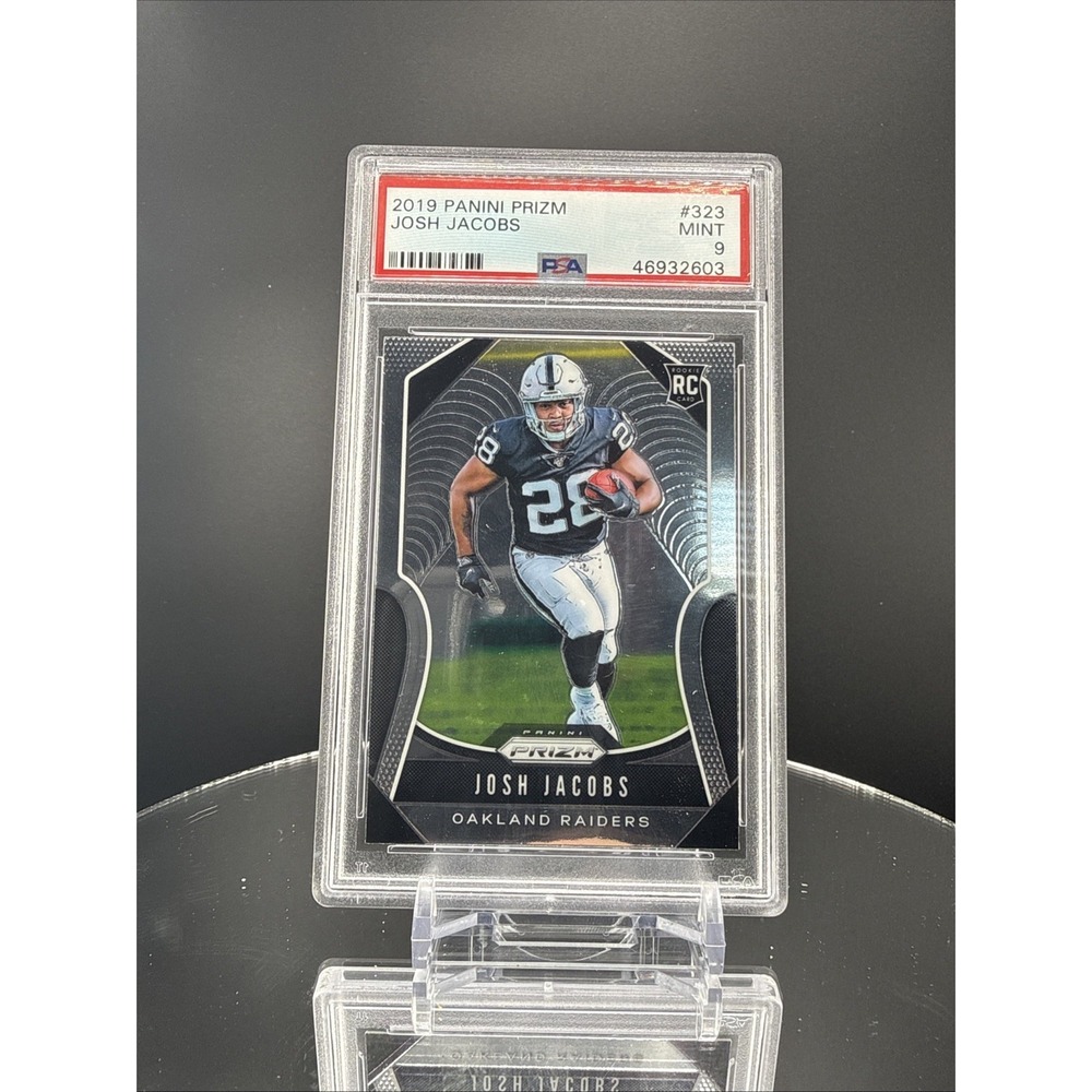 PSA 10 GEM MINT 2019 Panini Prizm Josh Jacobs Base Rookie Card RC #323 PSA 9